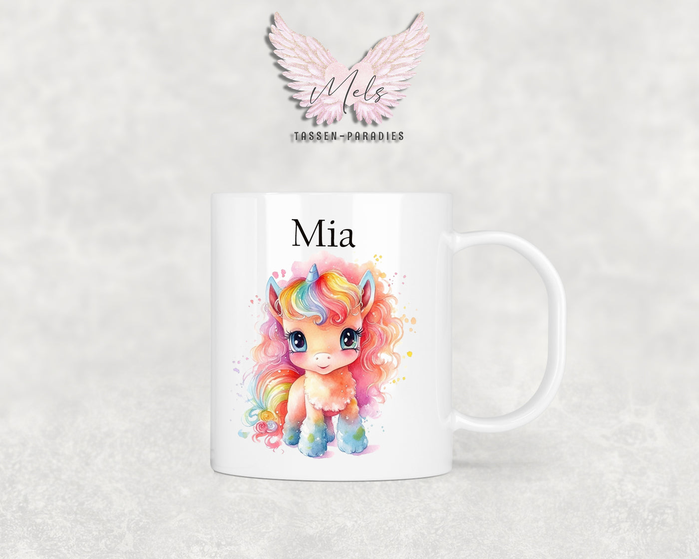 Personalisierte Kinder Tasse Einhorn 6 - mit und ohne Name