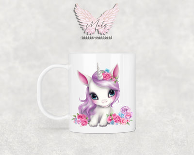 Personalisierte Kinder Tasse Einhorn 7 - mit und ohne Name