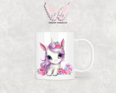 Personalisierte Kinder Tasse Einhorn 7 - mit und ohne Name