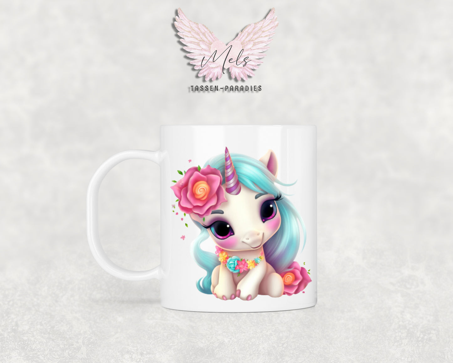 Personalisierte Kinder Tasse Einhorn 8 - mit und ohne Name