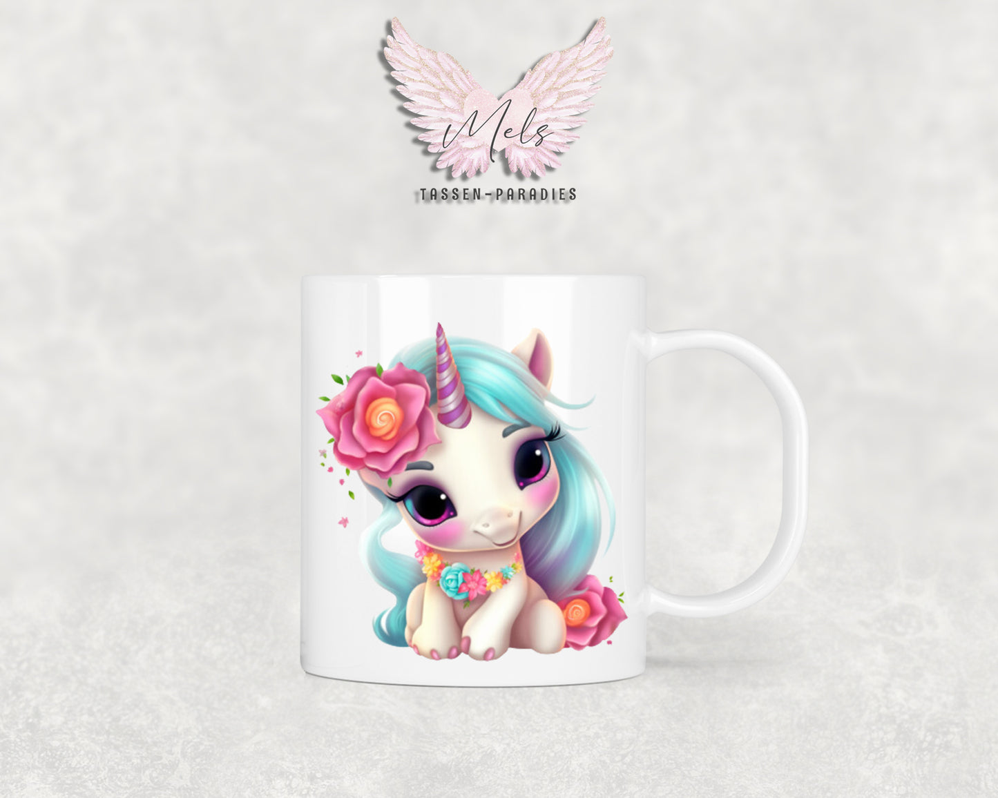 Personalisierte Kinder Tasse Einhorn 8 - mit und ohne Name