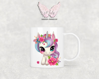 Personalisierte Kinder Tasse Einhorn 9 - mit und ohne Name