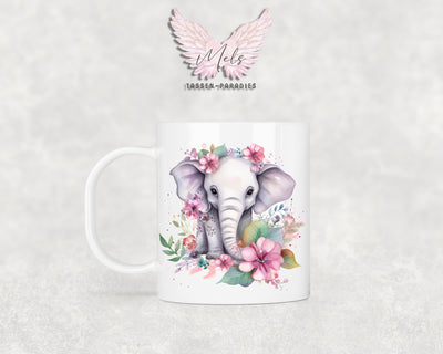 Personalisierte Kinder Tasse Elefant 2 - mit und ohne Name