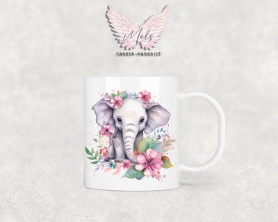 Personalisierte Kinder Tasse Elefant 2 - mit und ohne Name