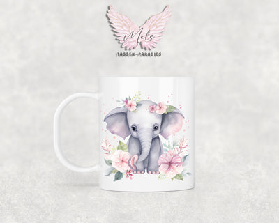 Personalisierte Kinder Tasse Elefant 5 - mit und ohne Name
