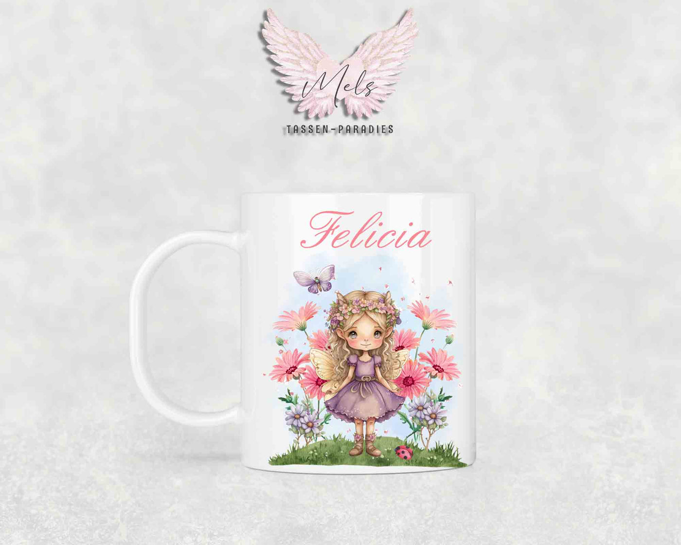 Personalisierte Kinder Tasse Fee 3 - mit und ohne Name