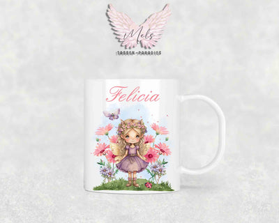 Personalisierte Kinder Tasse Fee 3 - mit und ohne Name