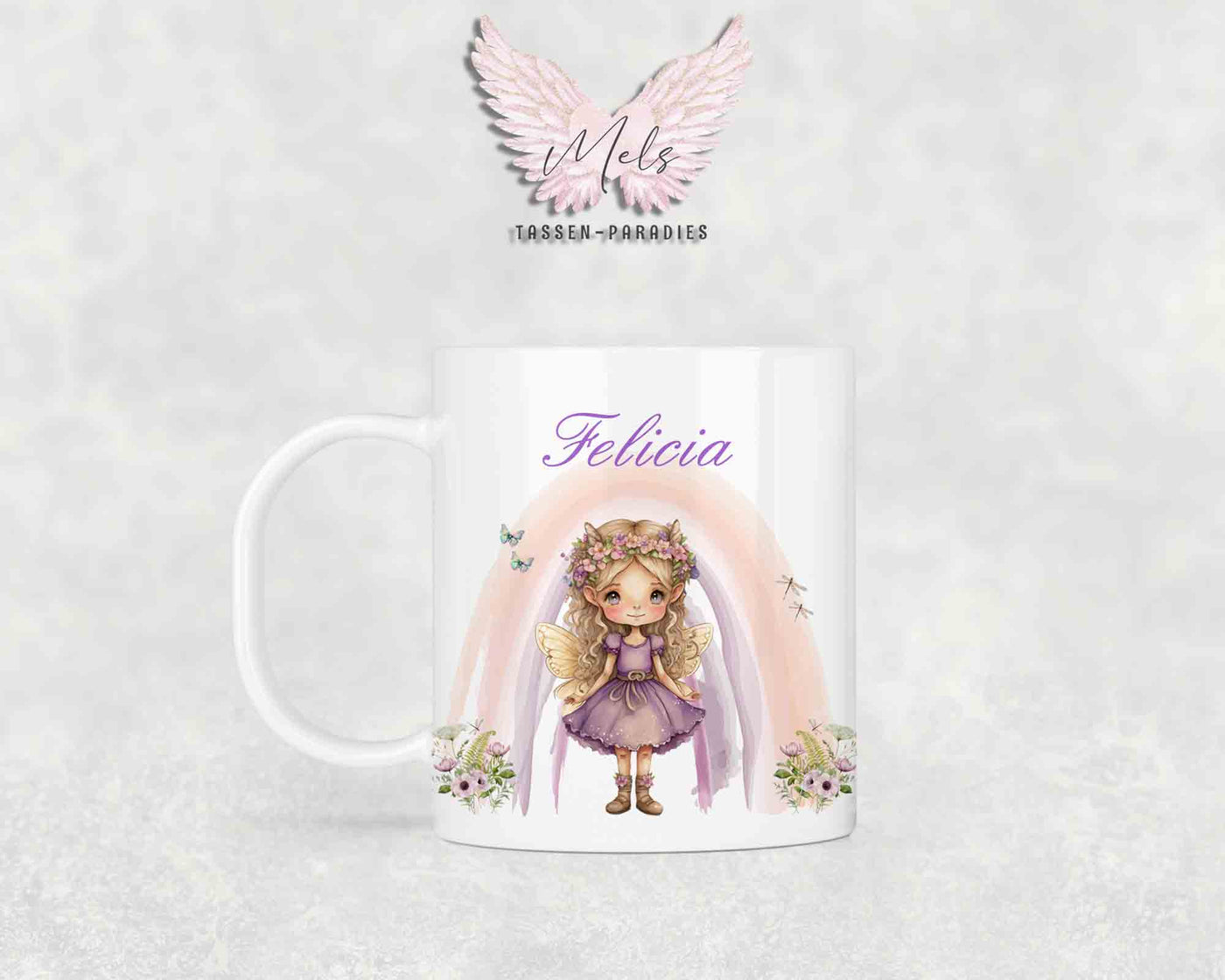 Personalisierte Kinder Tasse Fee 4 - mit und ohne Name