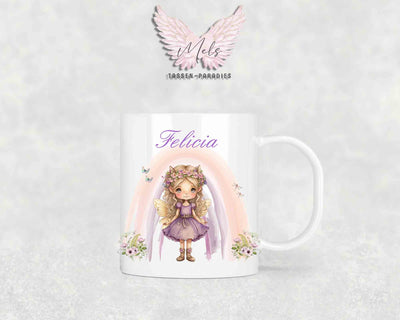 Personalisierte Kinder Tasse Fee 4 - mit und ohne Name