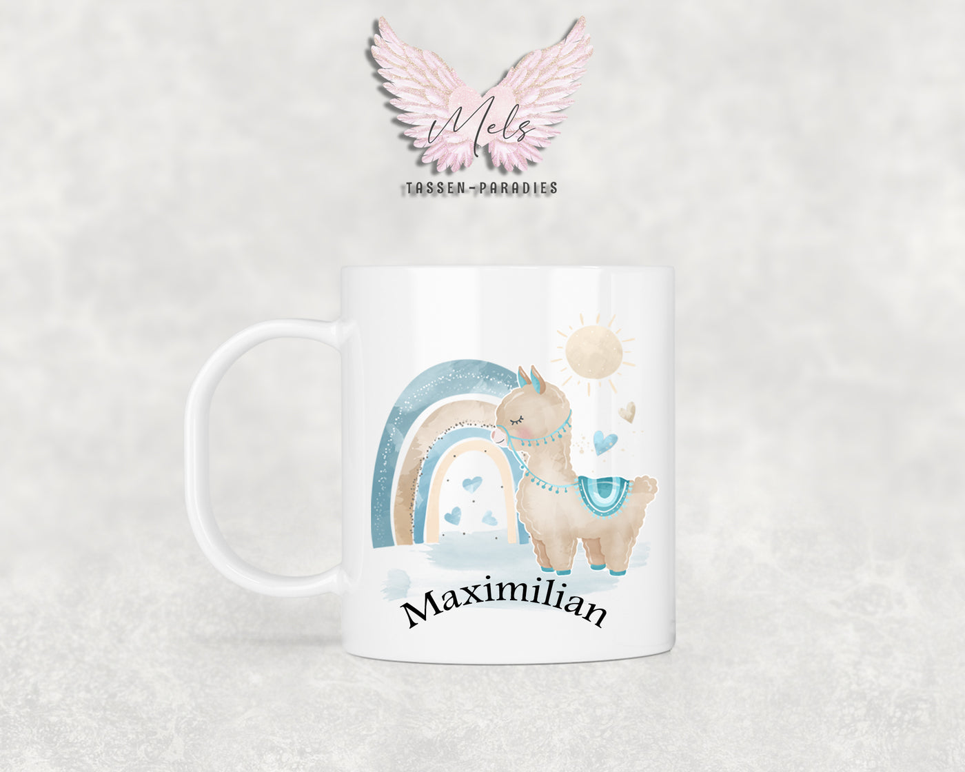 Personalisierte Kinder Tasse Lama 2 - mit und ohne Name