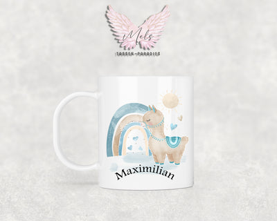 Personalisierte Kinder Tasse Lama 2 - mit und ohne Name