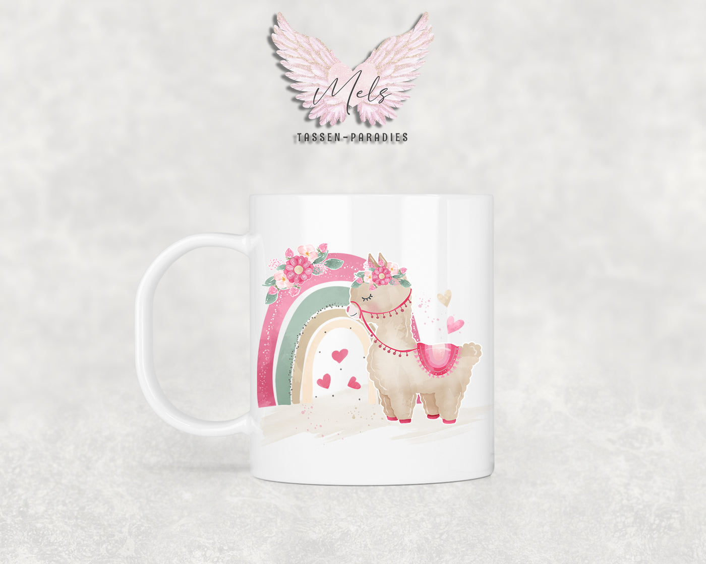 Personalisierte Kinder Tasse Lama 5 - mit und ohne Name