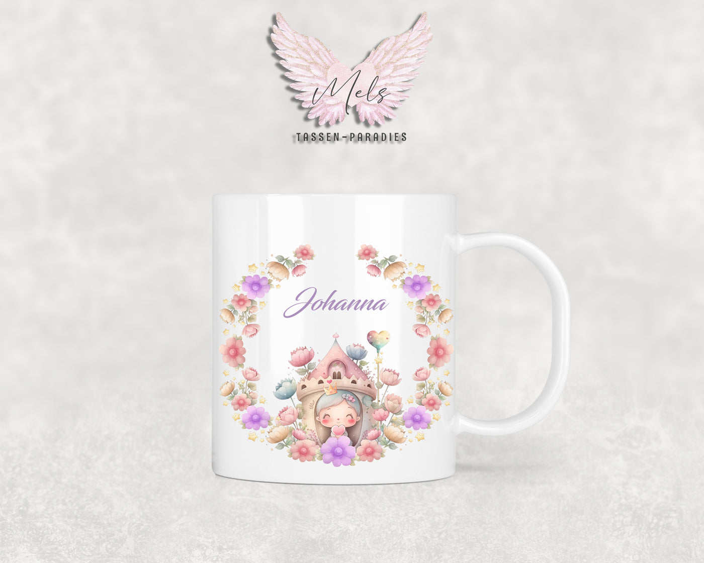 Personalisierte Kinder Tasse Prinzessin 2 - mit Name