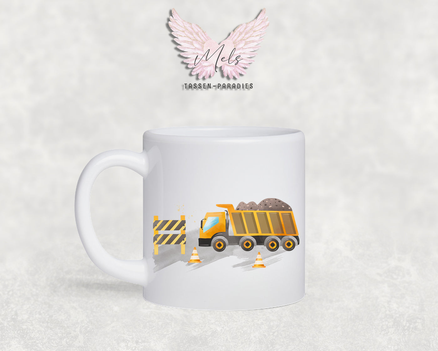 Personalisierte Kinder Tasse Baustelle 2 - mit und ohne Name