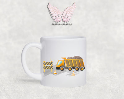 Personalisierte Kinder Tasse Baustelle 2 - mit und ohne Name