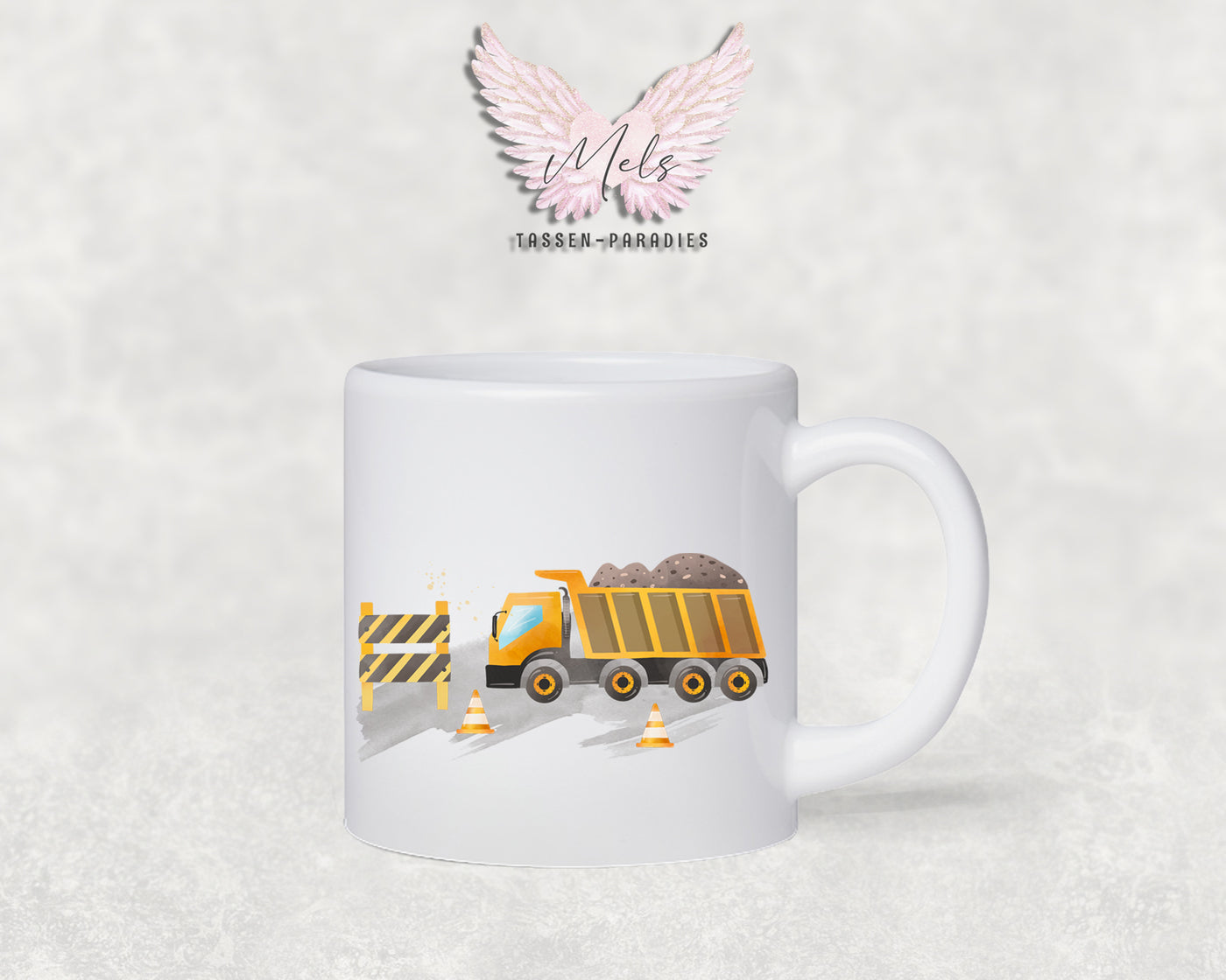 Personalisierte Kinder Tasse Baustelle 2 - mit und ohne Name