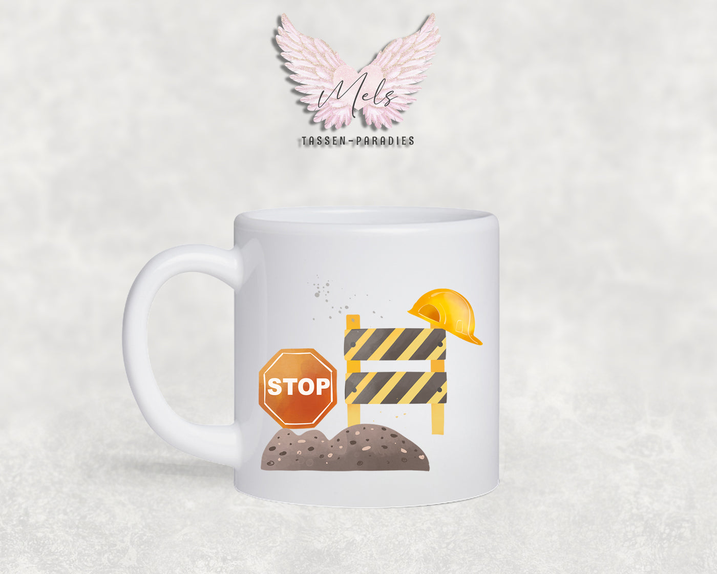 Personalisierte Kinder Tasse Baustelle 5 - mit und ohne Name