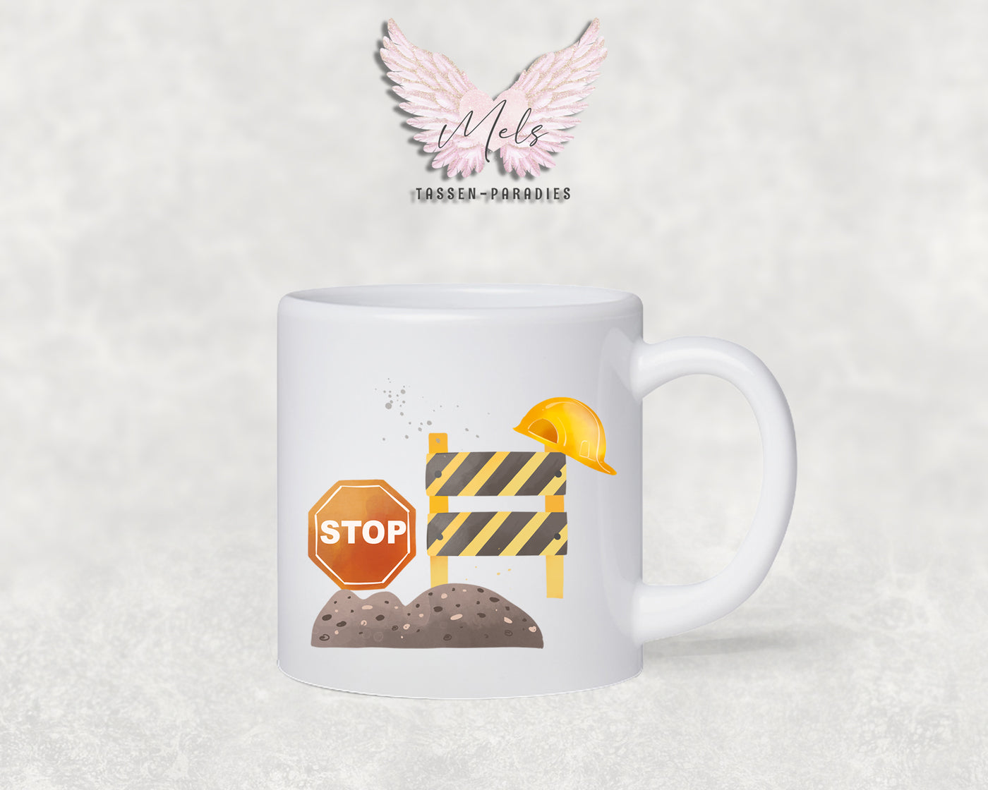 Personalisierte Kinder Tasse Baustelle 5 - mit und ohne Name