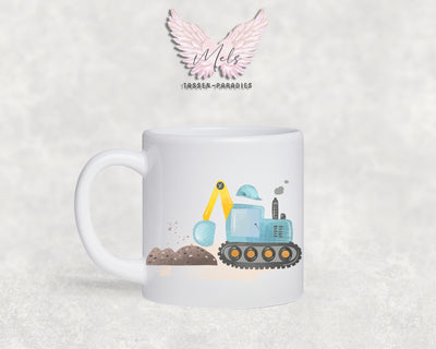 Personalisierte Kinder Tasse Baustelle 6 - mit und ohne Name