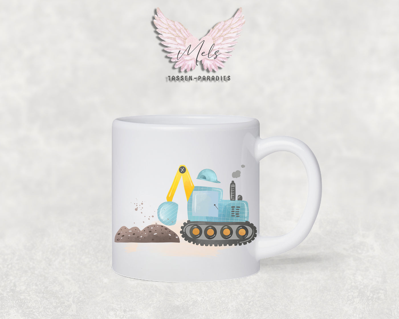Personalisierte Kinder Tasse Baustelle 6 - mit und ohne Name