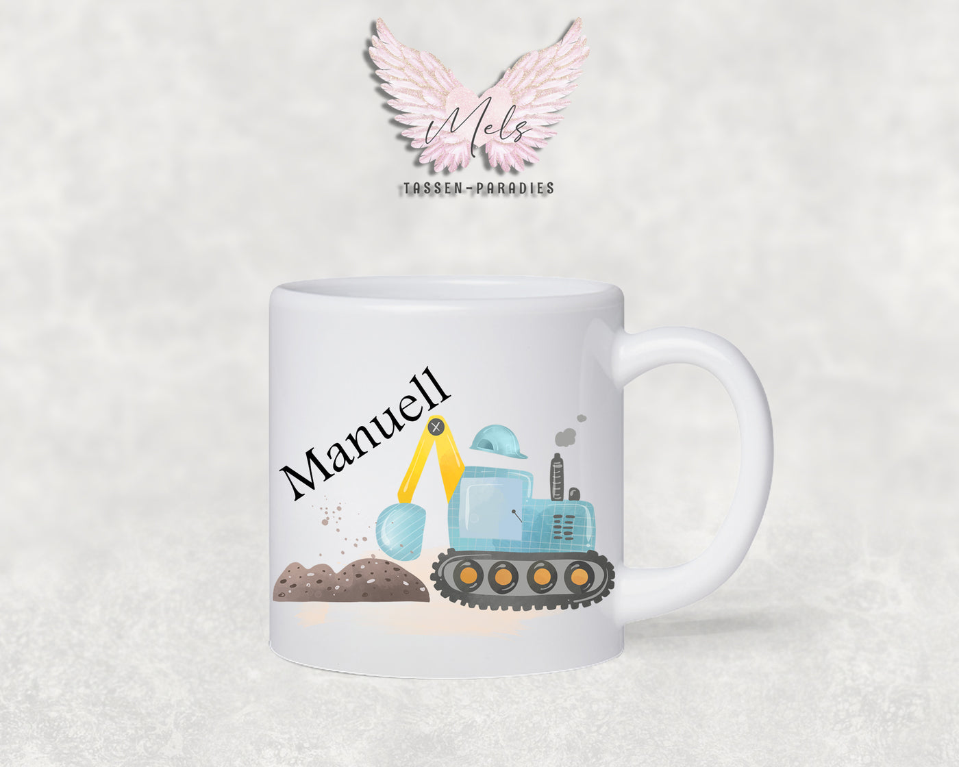 Personalisierte Kinder Tasse Baustelle 6 - mit und ohne Name