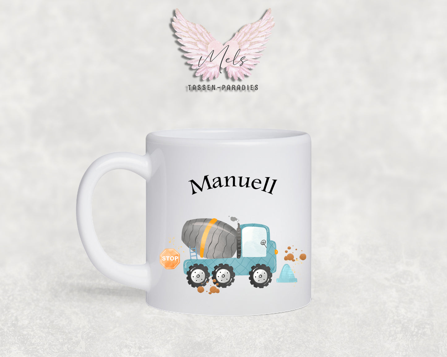 Personalisierte Kinder Tasse Baustelle 7 - mit und ohne Name