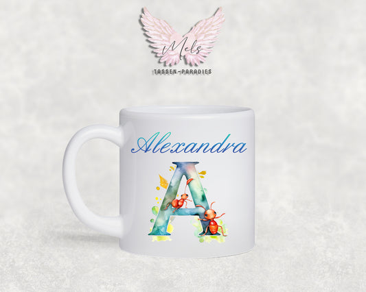 Name A bis Z - Personalisierte Kunststoff-Tasse 180ml