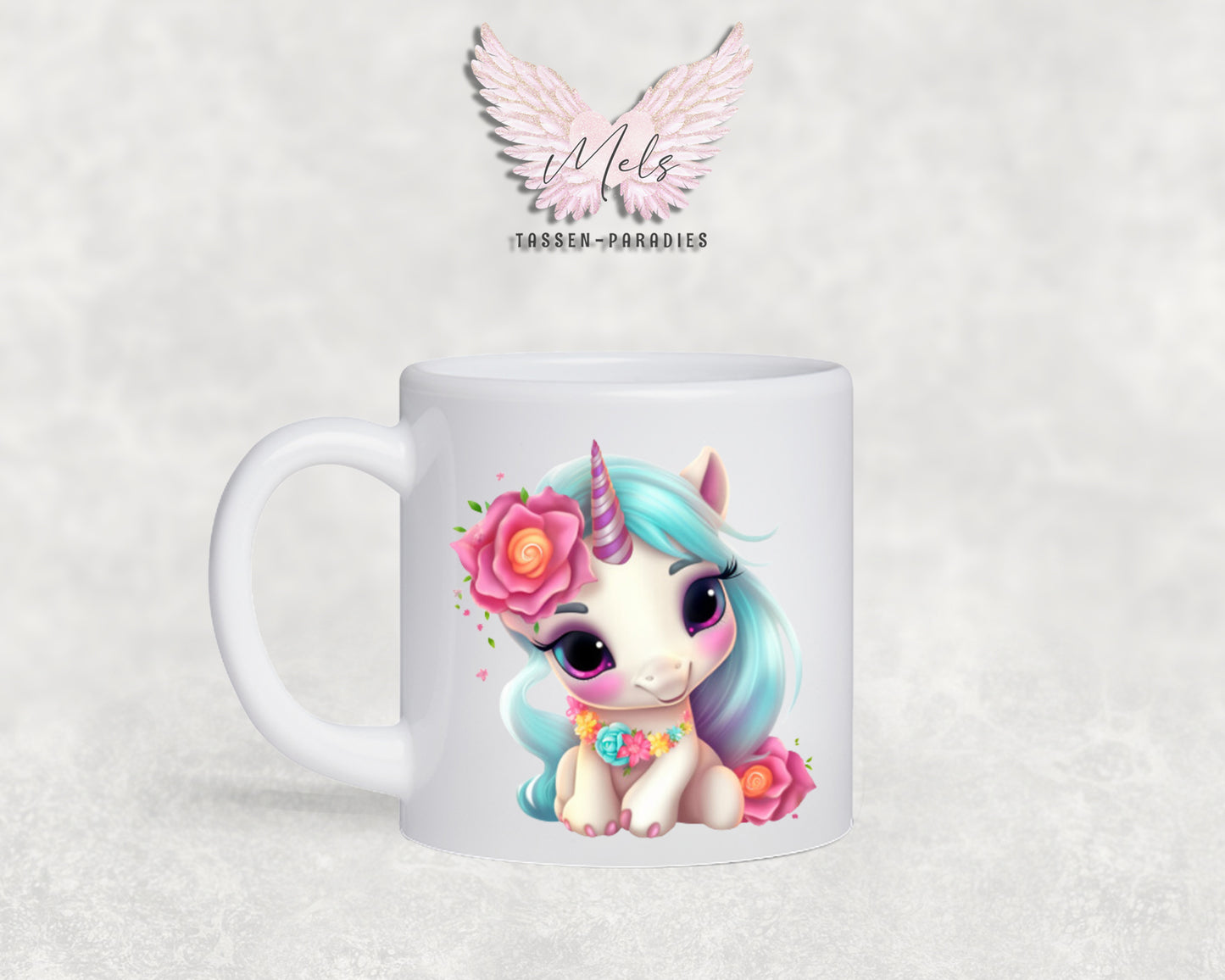 Personalisierte Kinder Tasse Einhorn 8 - mit und ohne Name