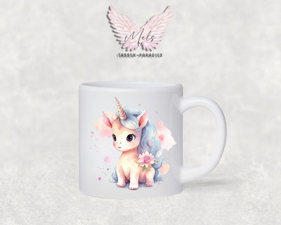 Personalisierte Kinder Tasse Einhorn 1 - mit und ohne Name
