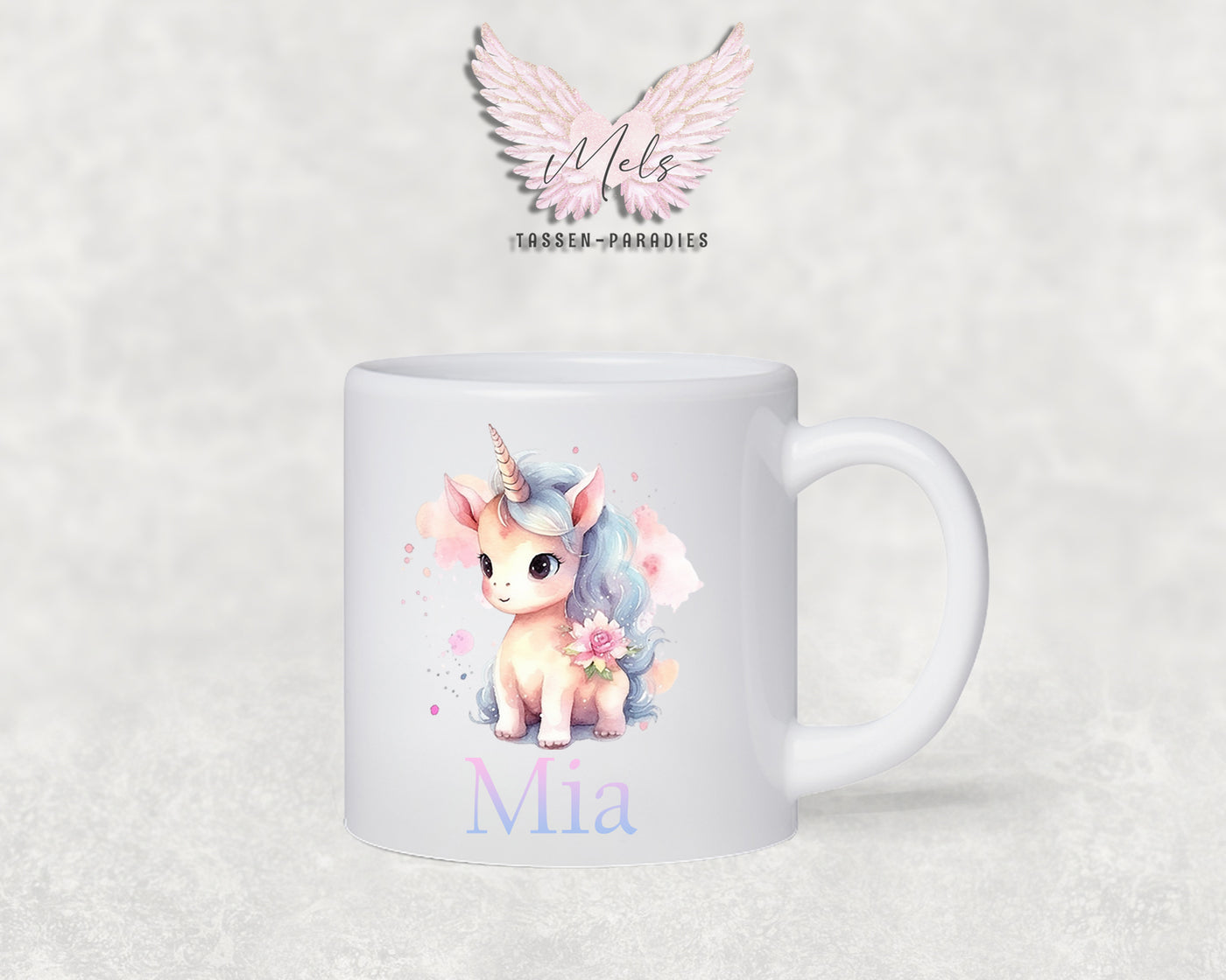 Personalisierte Kinder Tasse Einhorn 1 - mit und ohne Name