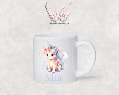 Personalisierte Kinder Tasse Einhorn 1 - mit und ohne Name