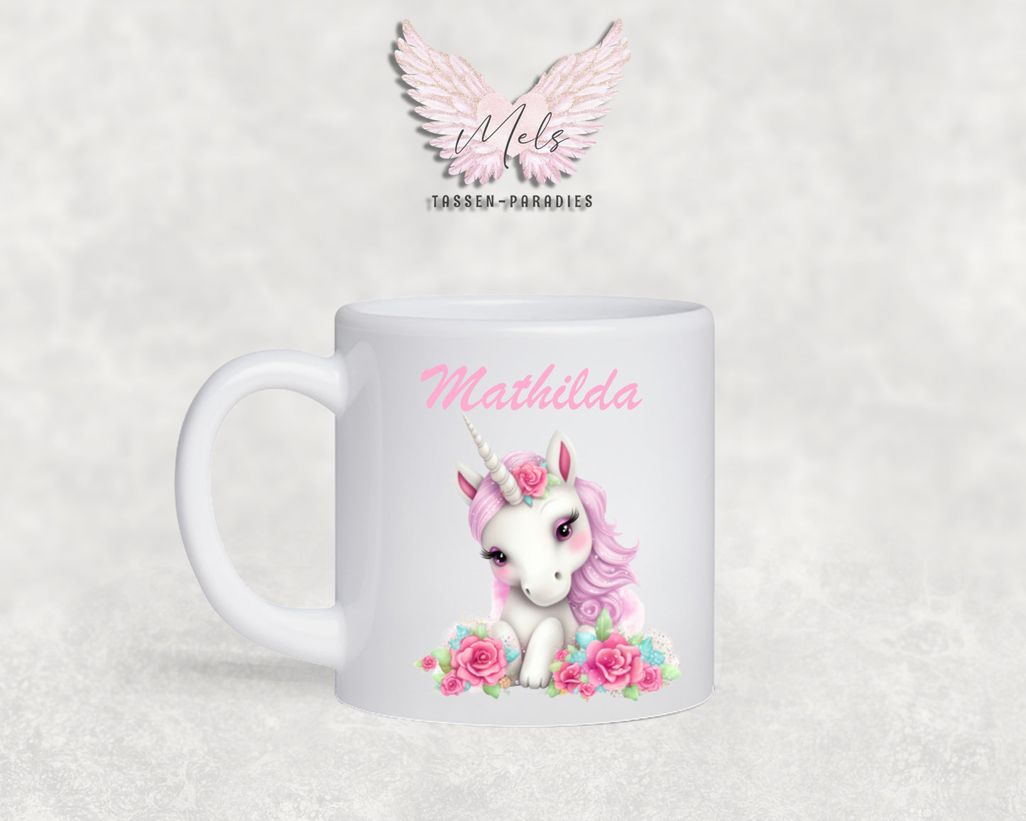 Personalisierte Kinder Tasse Einhorn 10 - mit und ohne Name