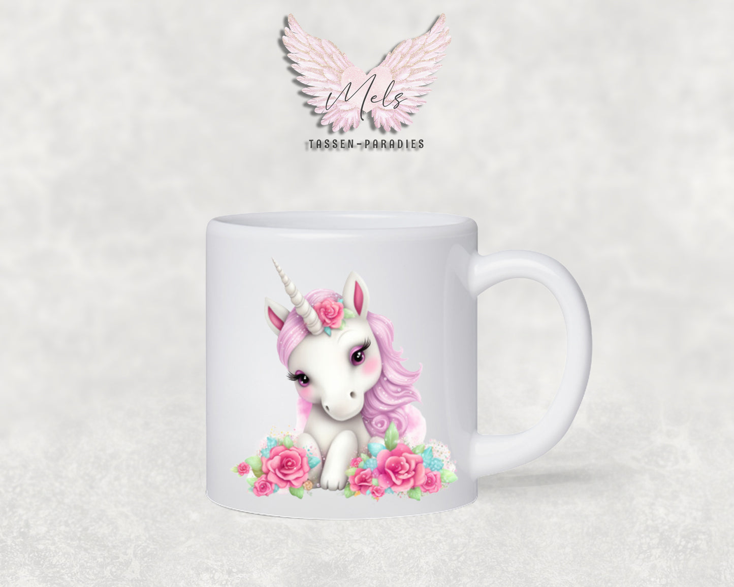 Personalisierte Kinder Tasse Einhorn 10 - mit und ohne Name