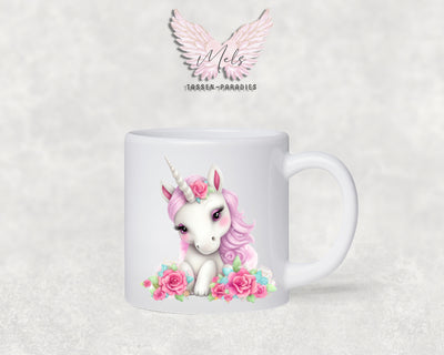 Personalisierte Kinder Tasse Einhorn 10 - mit und ohne Name