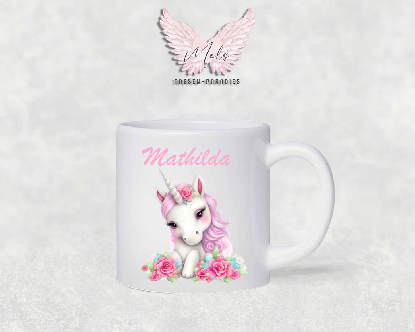 Personalisierte Kinder Tasse Einhorn 10 - mit und ohne Name