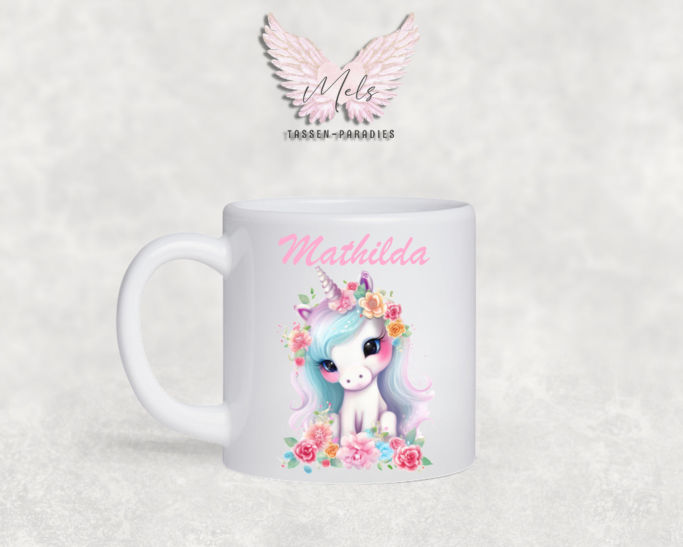 Personalisierte Kinder Tasse Einhorn 11 - mit und ohne Name
