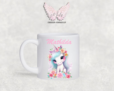 Personalisierte Kinder Tasse Einhorn 11 - mit und ohne Name