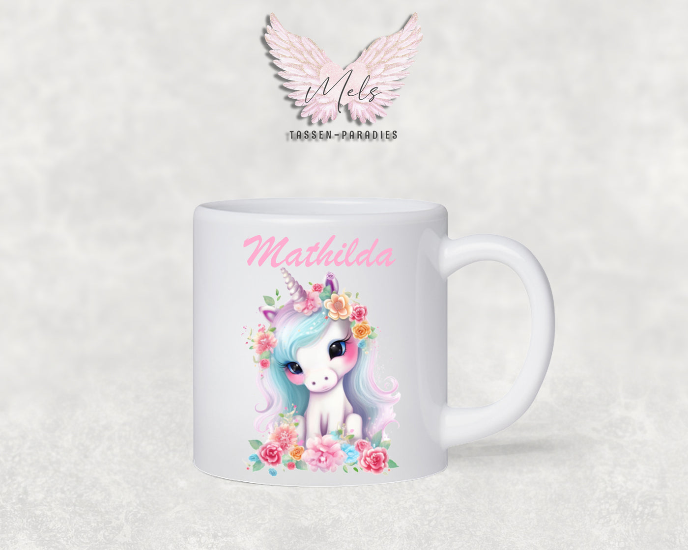 Personalisierte Kinder Tasse Einhorn 11 - mit und ohne Name