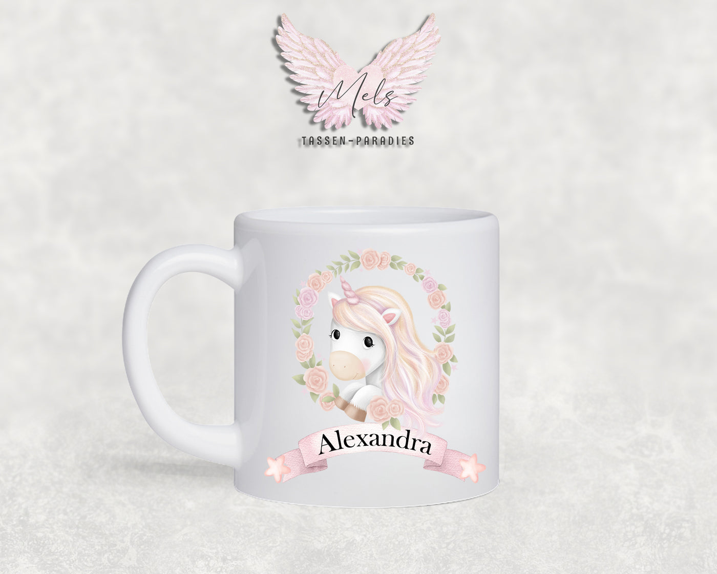 Personalisierte Kinder Tasse Einhorn 12 - mit und ohne Name
