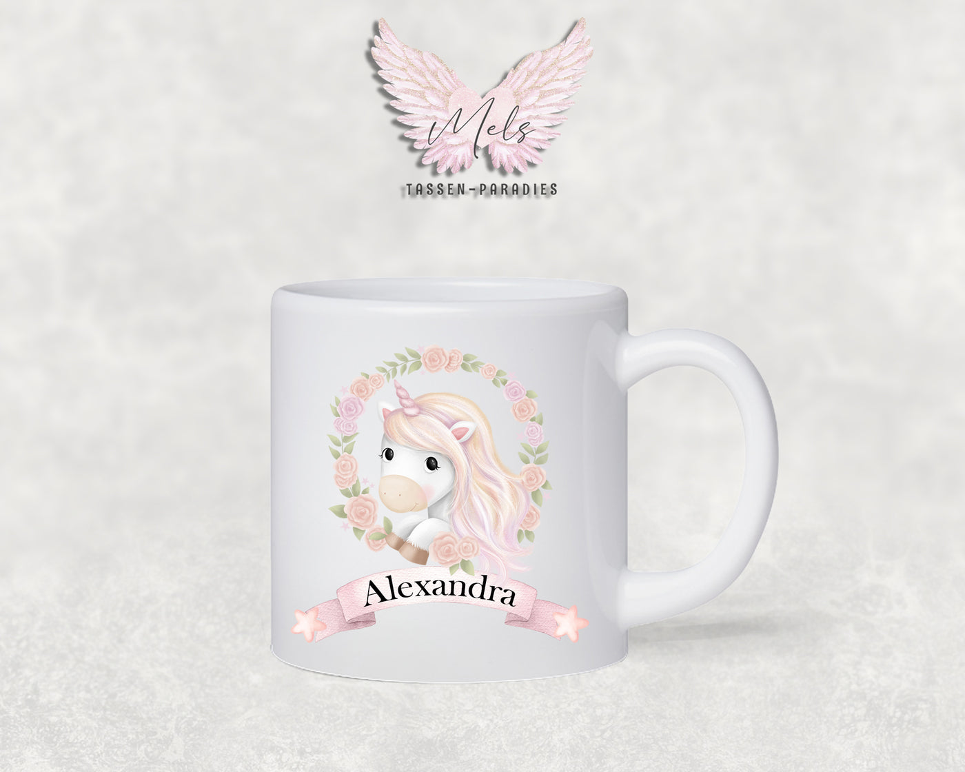 Personalisierte Kinder Tasse Einhorn 12 - mit und ohne Name