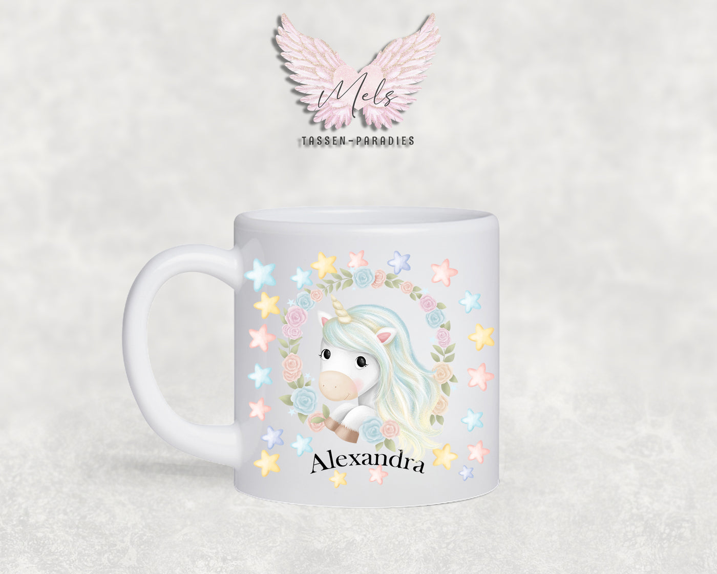 Personalisierte Kinder Tasse Einhorn 13 - mit und ohne Name