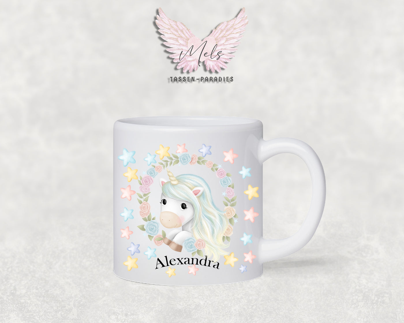 Personalisierte Kinder Tasse Einhorn 13 - mit und ohne Name
