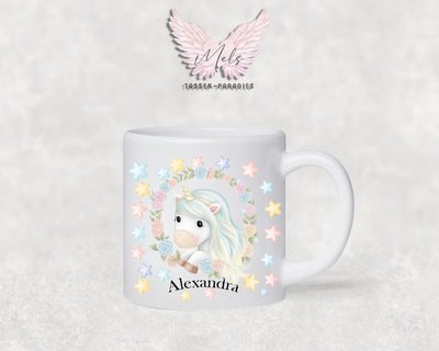 Personalisierte Kinder Tasse Einhorn 13 - mit und ohne Name