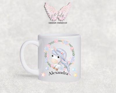 Personalisierte Kinder Tasse Einhorn 14 - mit und ohne Name