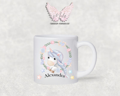 Personalisierte Kinder Tasse Einhorn 14 - mit und ohne Name