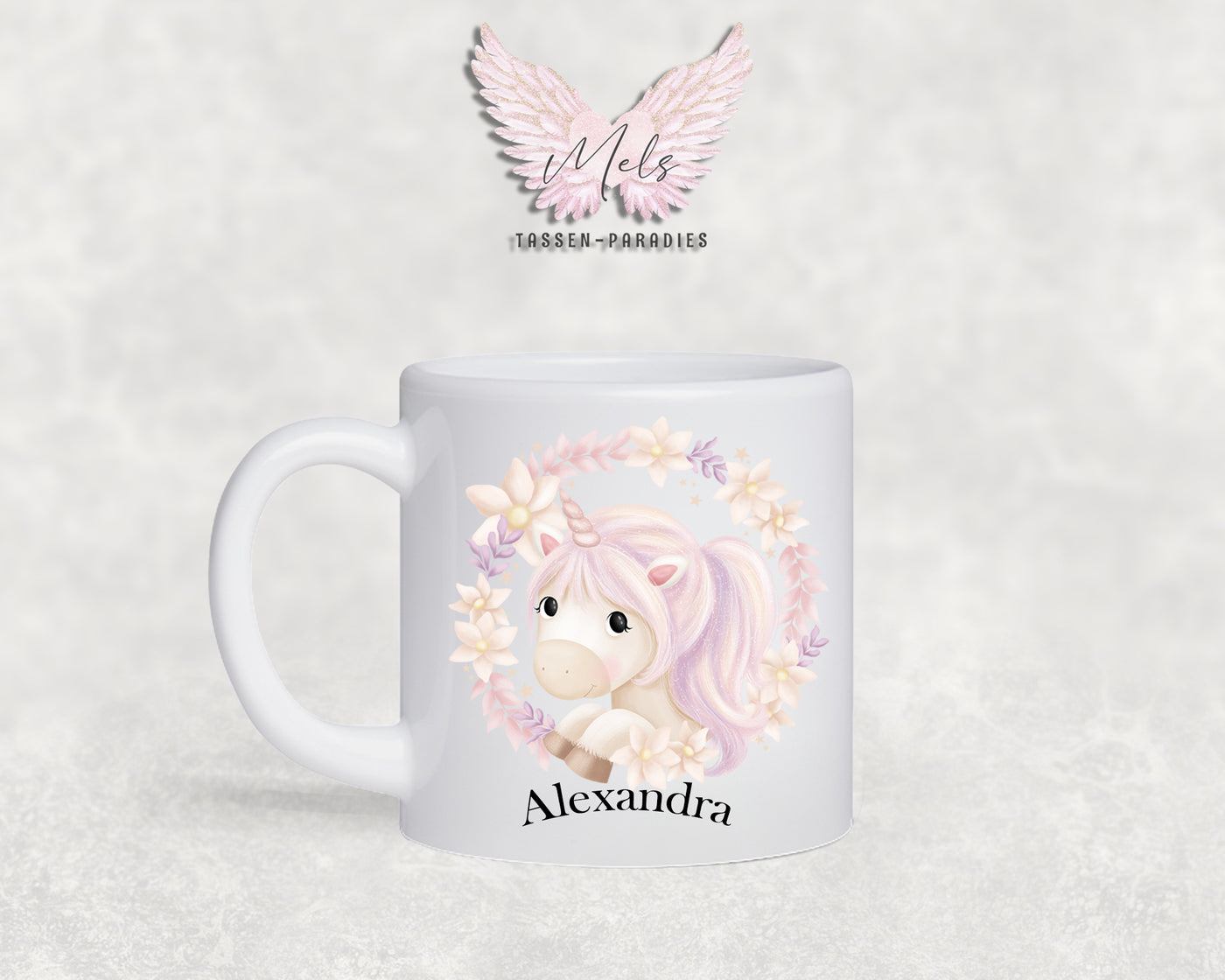Personalisierte Kinder Tasse Einhorn 15 - mit und ohne Name