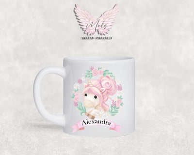 Personalisierte Kinder Tasse Einhorn 16 - mit und ohne Name