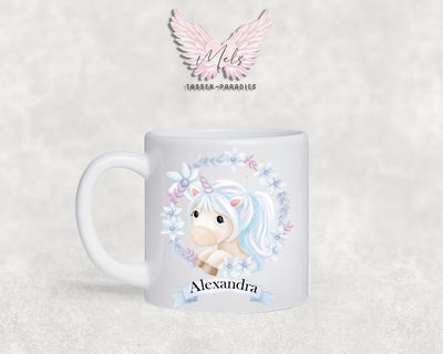 Personalisierte Kinder Tasse Einhorn 17 - mit und ohne Name