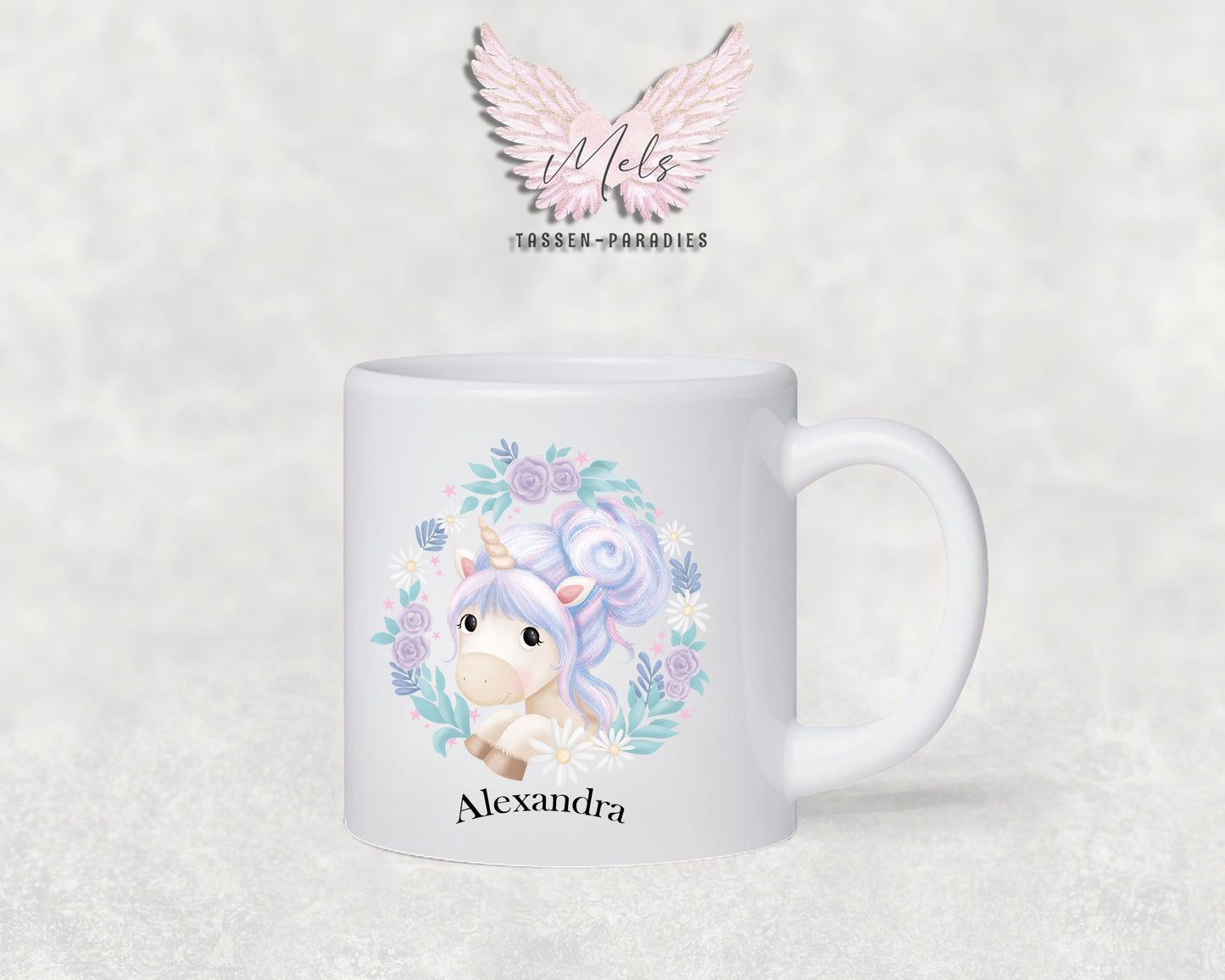 Personalisierte Kinder Tasse Einhorn 18 - mit und ohne Name