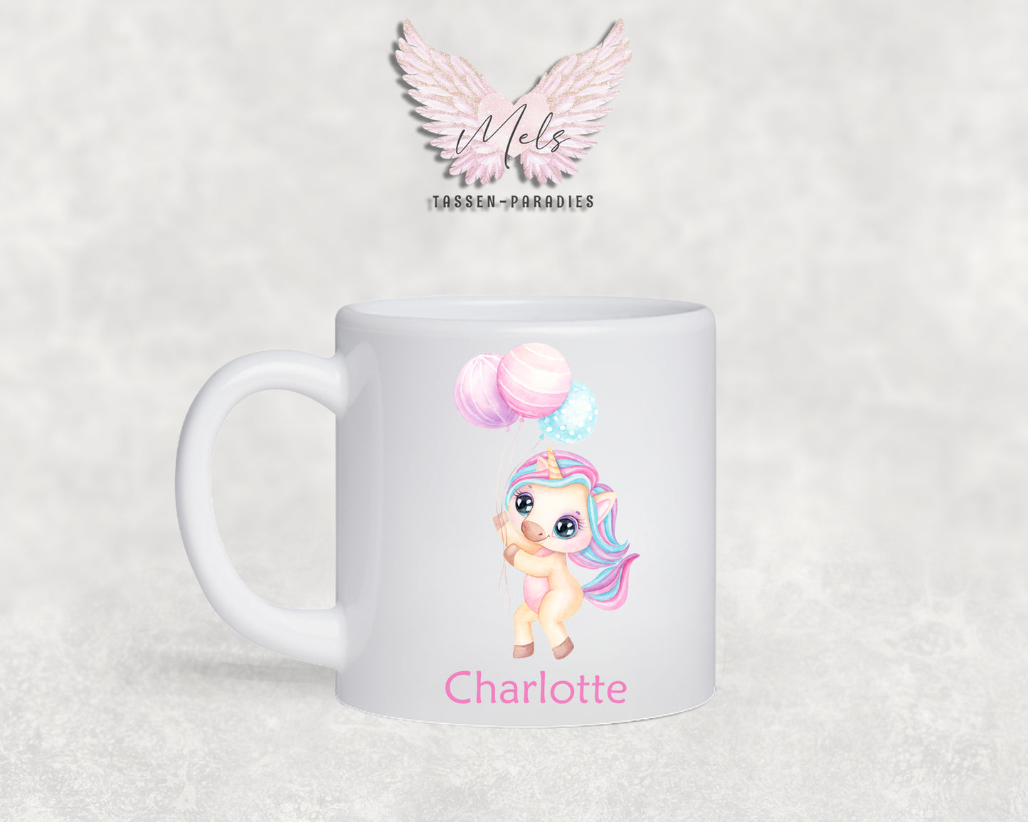 Personalisierte Kinder Tasse Einhorn 19 - mit und ohne Name